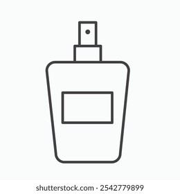 Perfume icon in black and white outlined stroke