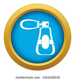 Perfume icon blue vector isolated on white background for any design