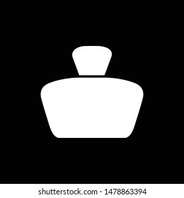 Perfume Icon Botle Design White Black Background