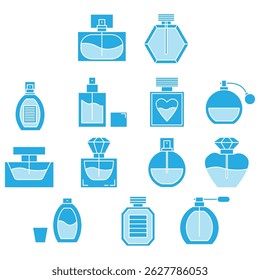coleção de ícones de perfume, glifo de estilo
