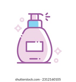 Diseño de icono Perfume en cuatro colores de variación
