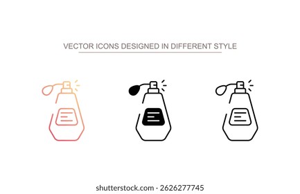 Diseño de icono de perfume con fondo blanco