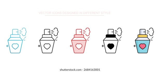 Diseño de icono de perfume con fondo blanco