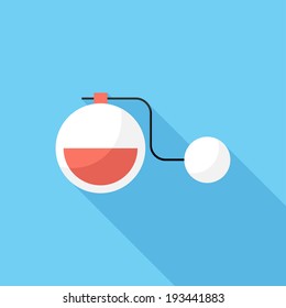 Perfume icon. Flat design style modern vector illustration. Isolated on stylish color background. Flat long shadow icon. Elements in flat design.