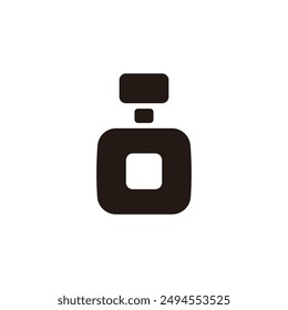 Parfüm-Symbol. Flache Silhouettenversion.