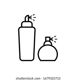 Perfume icon. Flat vector graphic in white background.