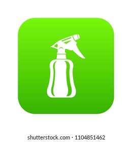 Perfume icon green vector isolated on white background