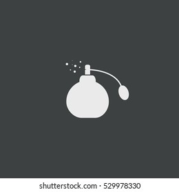 perfume icon, isolated, black background