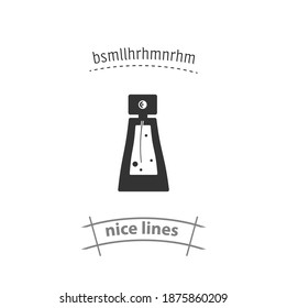 Parfüm-Ikone. Parfüm einzeln auf Vektorsymbol. Kosmetik-, Kosmetik- und Designelement