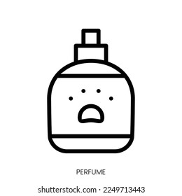 perfume icon. Line Art Style Design Isolated On White Background