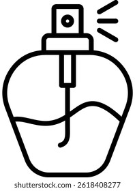 Perfume Icon Line Vector Illustration