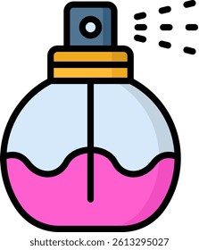 Perfume Icon Lineal Color Vector Illustration