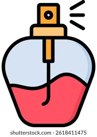 Perfume Icon Lineal Color Vector Illustration