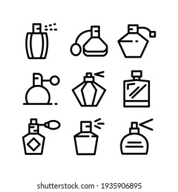 icono de perfume o logotipo símbolo de signo aislado ilustración vectorial - Colección de iconos vectoriales de estilo negro de alta calidad
