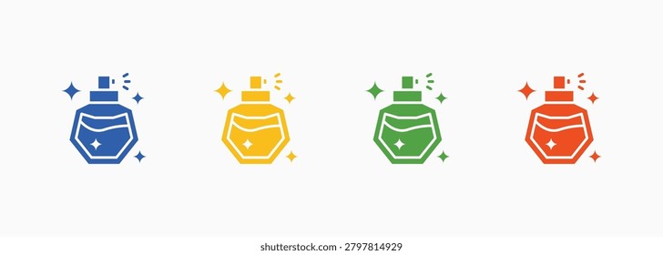 Perfume Icon Set Color Multiple Style Collection Illustration