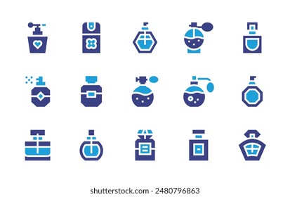Perfume icon set. Duotone color. Vector illustration. Containing perfume, fragance, fragrance, airfreshener.