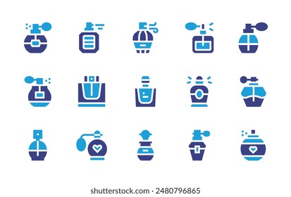 Perfume icon set. Duotone color. Vector illustration. Containing perfume, fragance, fragrance, parfum.