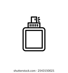 Perfume icon set. outlined and solid filled versions.