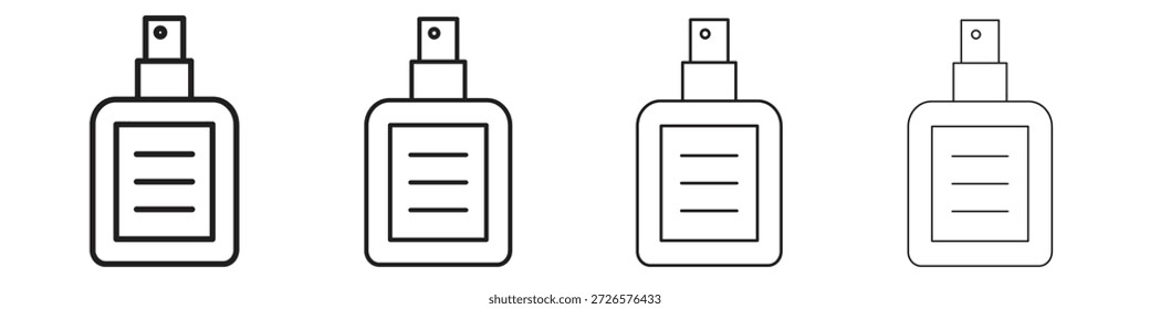 Conjunto de iconos de perfume Vector eps10. ilustración, Plantilla de pictograma de símbolo de logotipo