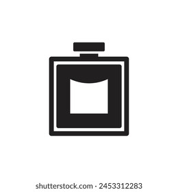 Perfume icon silhouette design template isolated