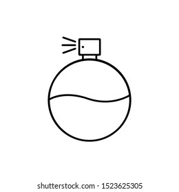 Perfume icon thin line for web and mobile, modern minimalistic flat design. Vector dark grey icon on white background.