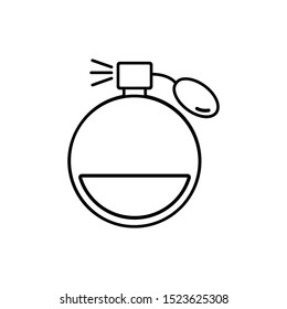 Perfume icon thin line for web and mobile, modern minimalistic flat design. Vector dark grey icon on white background.