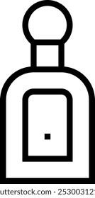 ícone perfume. Design de estilo linear fino isolado em fundo branco