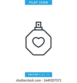 Plantilla de diseño de vectores de iconos Perfume. Trazo editable