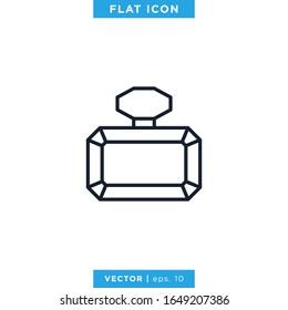 Plantilla de diseño de vectores de iconos Perfume. Trazo editable