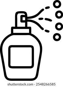 Plantilla de diseño de Vector de icono de perfume simple y limpia