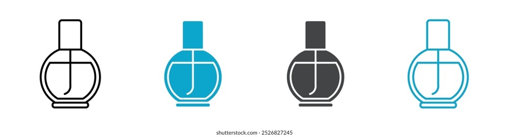 Diseño de línea de Vector de icono de perfume
