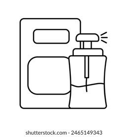 Icono de perfume con fondo blanco Vector ilustración de stock