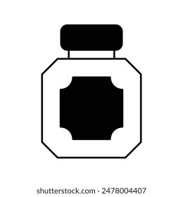 perfume icon with white background vector stock illustration