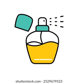 ícone de perfume com fundo branco vetor ilustração stock