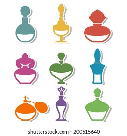 Perfume icons set.