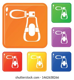 Perfume icons set collection vector 6 color isolated on white background