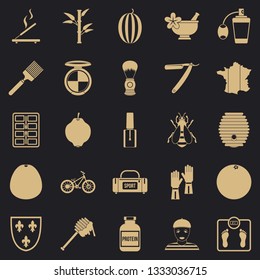 Perfume icons set. Simple set of 25 perfume vector icons for web for any design