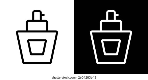 Perfume icons vectors set in stroke line style.