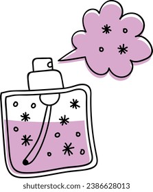 Perfume illustration doodle design vector