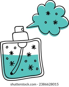 Perfume illustration doodle design vector