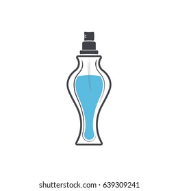 perfume isolated logotype on white background