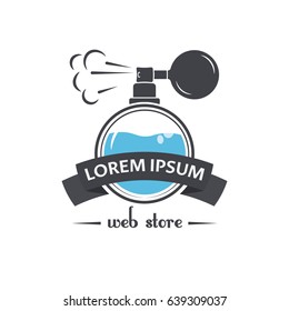 perfume isolated logotype template on white background