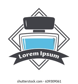 perfume isolated logotype template on white background