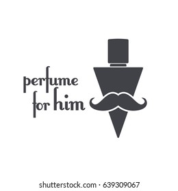 perfume isolated logotype template on white background