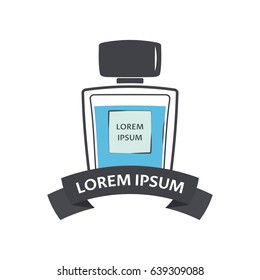 perfume isolated logotype template on white background