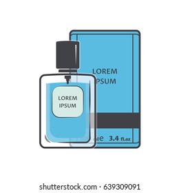 perfume isolated logotype template on white background