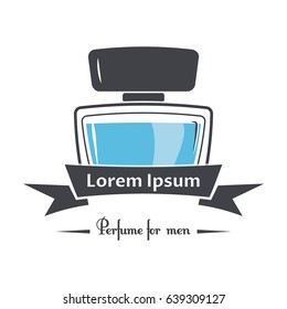 perfume isolated logotype template on white background