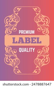 Perfume label designs with vintage art motifs are suitable for premium perfume labels