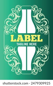 Perfume label designs with vintage art motifs are suitable for premium perfume labels