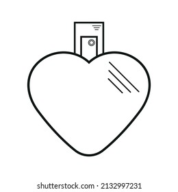 Perfume line icon. Bottle, flacon, spray illustration. Beauty care concept. Vector illustration of perfume bottle. 